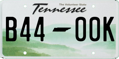 TN license plate B4400K