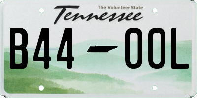 TN license plate B4400L