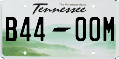 TN license plate B4400M