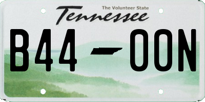 TN license plate B4400N