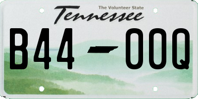 TN license plate B4400Q