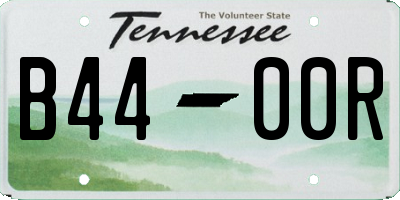 TN license plate B4400R