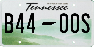 TN license plate B4400S