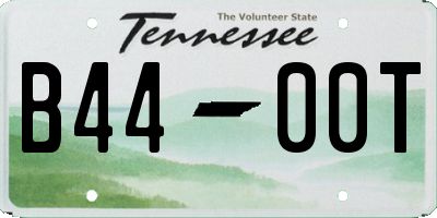 TN license plate B4400T
