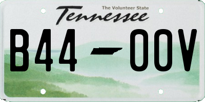 TN license plate B4400V