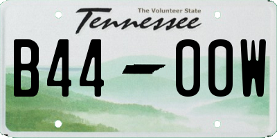 TN license plate B4400W