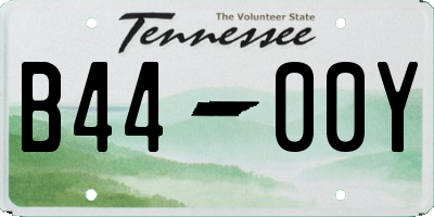TN license plate B4400Y
