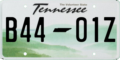 TN license plate B4401Z