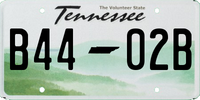 TN license plate B4402B