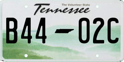 TN license plate B4402C