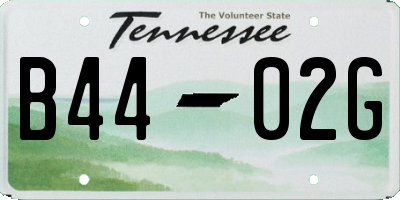 TN license plate B4402G