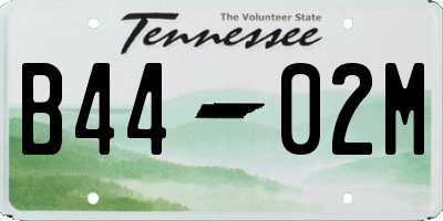 TN license plate B4402M