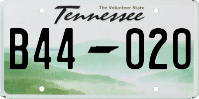 TN license plate B4402O