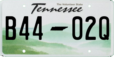 TN license plate B4402Q