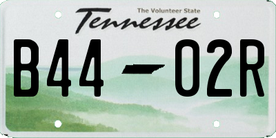 TN license plate B4402R