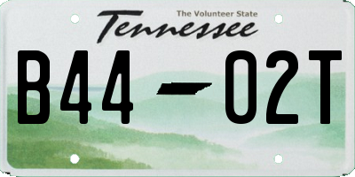 TN license plate B4402T