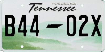 TN license plate B4402X