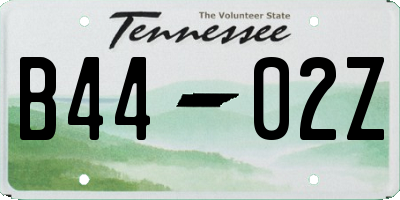 TN license plate B4402Z