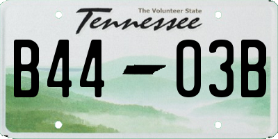 TN license plate B4403B