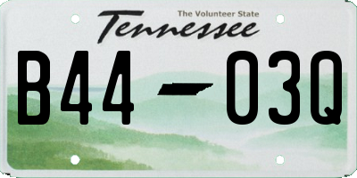 TN license plate B4403Q