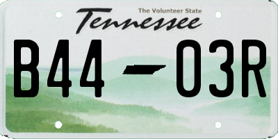 TN license plate B4403R