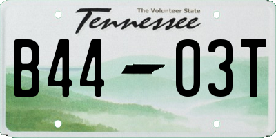 TN license plate B4403T