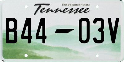 TN license plate B4403V