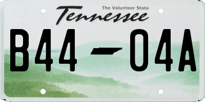 TN license plate B4404A