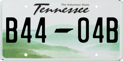 TN license plate B4404B