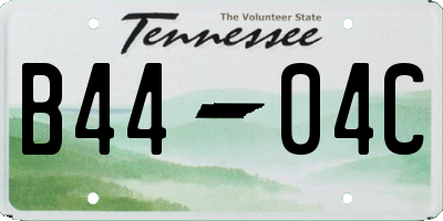TN license plate B4404C