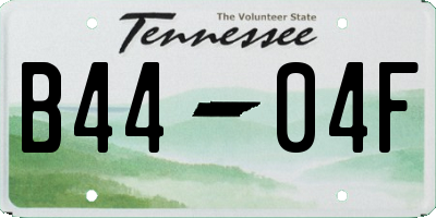TN license plate B4404F