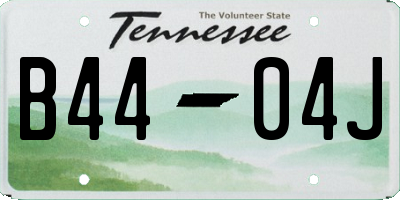 TN license plate B4404J