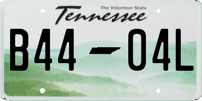 TN license plate B4404L