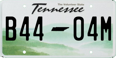 TN license plate B4404M