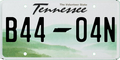 TN license plate B4404N