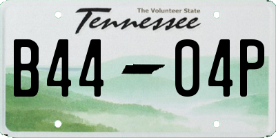TN license plate B4404P