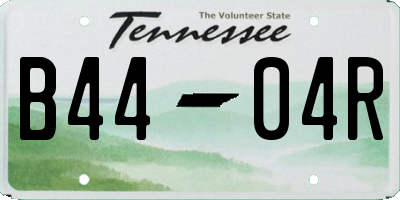 TN license plate B4404R