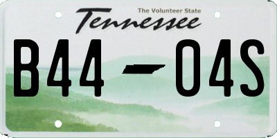 TN license plate B4404S