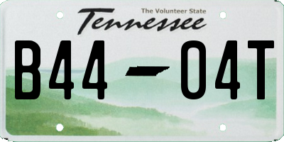 TN license plate B4404T