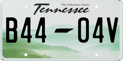 TN license plate B4404V