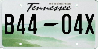 TN license plate B4404X