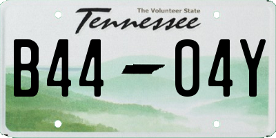 TN license plate B4404Y
