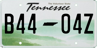 TN license plate B4404Z