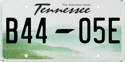 TN license plate B4405E