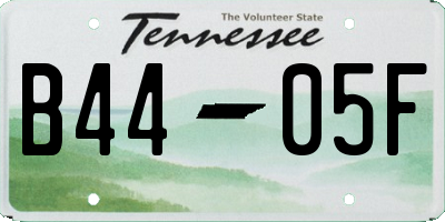 TN license plate B4405F