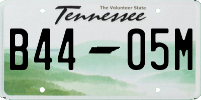TN license plate B4405M