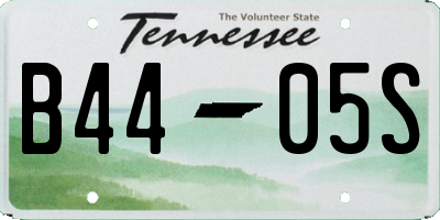 TN license plate B4405S