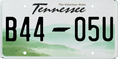 TN license plate B4405U