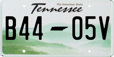 TN license plate B4405V