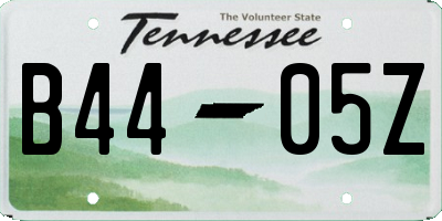 TN license plate B4405Z